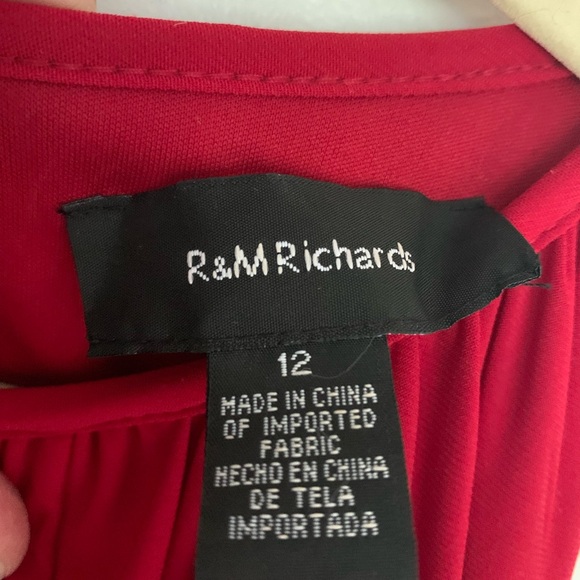 R & M Richards Deep Red floor length. Size 12. - Picture 2 of 12